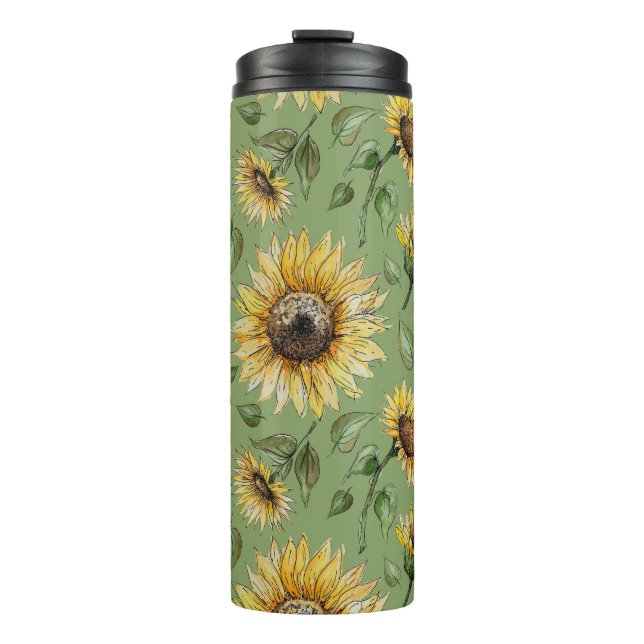 Fall Sunflowers  Thermal Tumbler (Front)