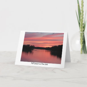 Fall Sunset on Pine Lake Card