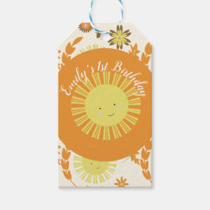 Fall Sunshine Autumn Birthday Party Gift Tags