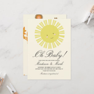 Fall Sunshine Autumn Birthday Party Invitation