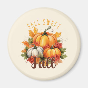 Fall Sweet Fall – Autumn Pumpkins & Leaves Magnet