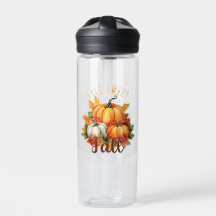 Fall Sweet Fall – Autumn Pumpkins & Leaves Water Bottle