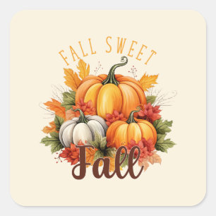 Fall Sweet Fall Square Sticker