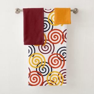 Fall Swirls Bath Towel Set