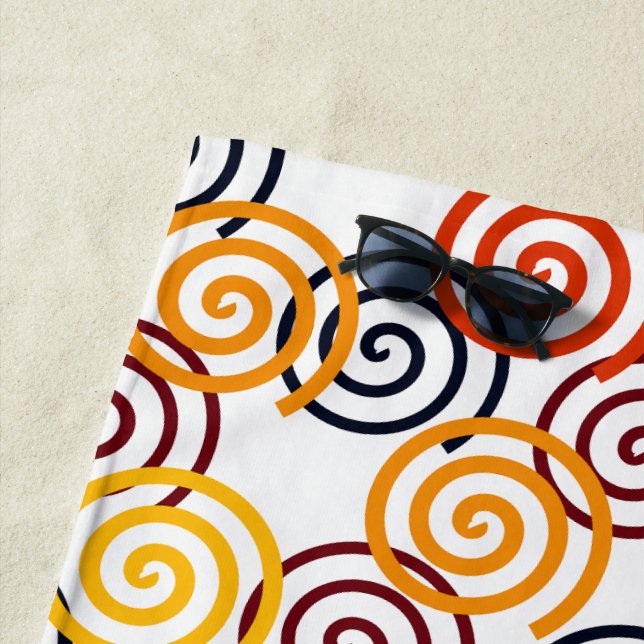 Fall Swirls  Beach Towel (In Situ)
