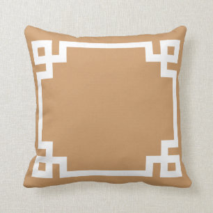 Fall Tan Greek Key Pillow