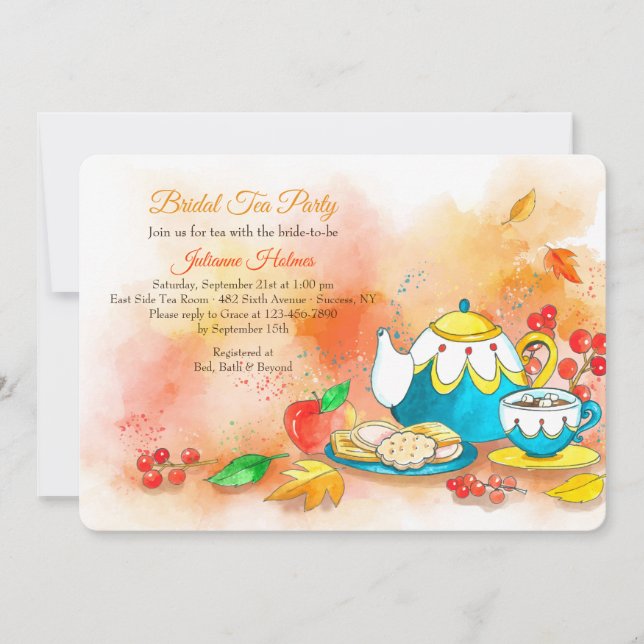 Fall Tea Invitation (Front)