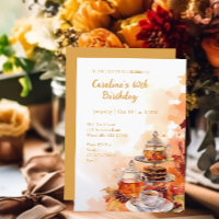 Fall Tea Party Elegant 60th Birthday 
