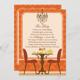 Fall Tea Party Invitation