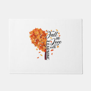 Fall Teacher Fall In Love With Learning Thanksgivi Doormat