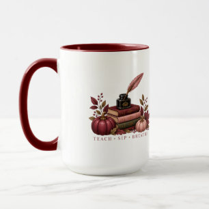Fall Teacher Mug   Dark Academia Mindful Teacher G