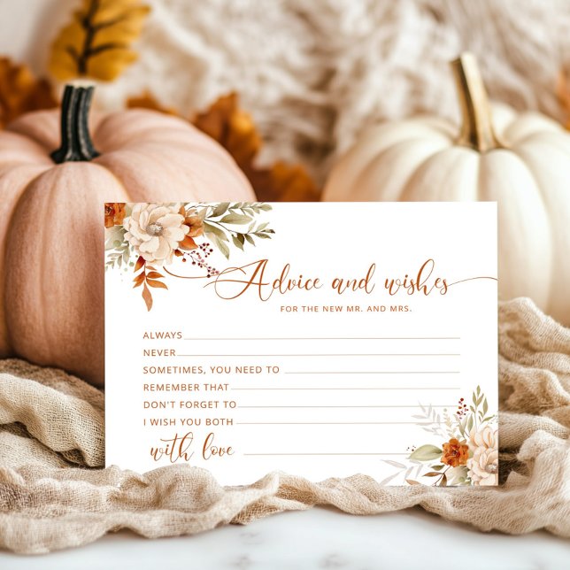 Fall terracotta Advice and wishes bridal shower (Creator Uploaded)