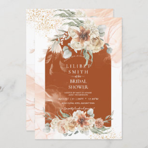 Fall Terracotta Floral Pampas Grass BRIDAL SHOWER