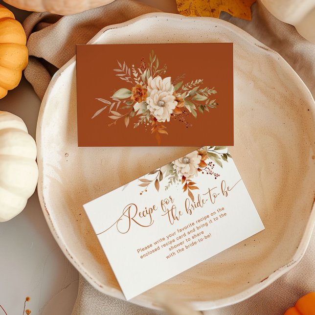 Fall terracotta recipe for the bride to be enclosure card (Creator Uploaded)