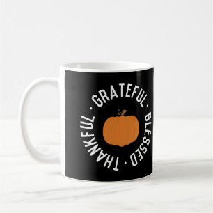 Fall Thankful grateful blessed Pumpkin autumn Coffee Mug