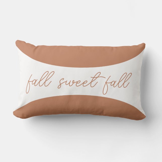 Fall Thanksgiving Burnt Orange Fall Sweet Fall Lumbar Cushion (Front)
