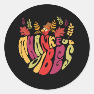 fall thanksgiving day specia classic round sticker