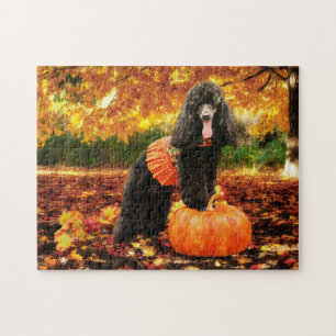 Fall Thanksgiving - Gidget - Poodle Jigsaw Puzzle