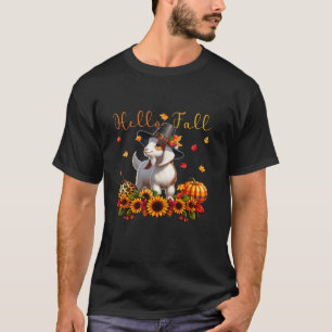 Fall Thanksgiving Goat Costume Autumn Leopard Pump T-Shirt