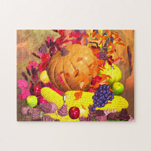 Fall Thanksgiving Harvest Jigsaw Puzzle