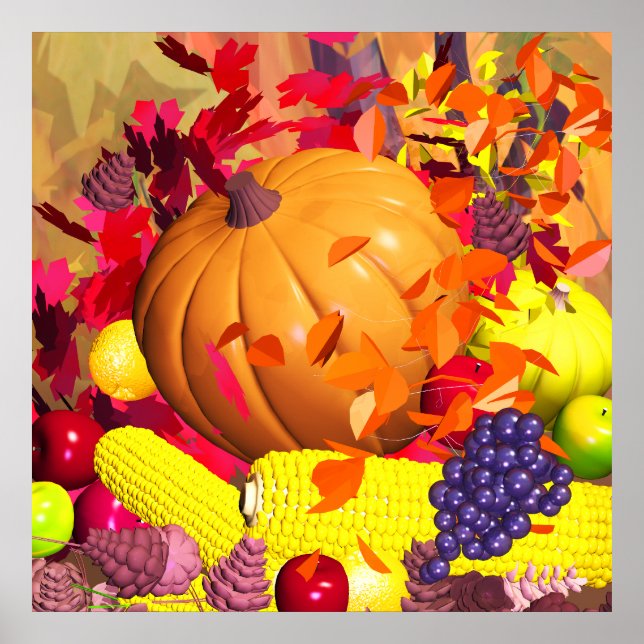 Fall Thanksgiving Harvest Poster (Front)