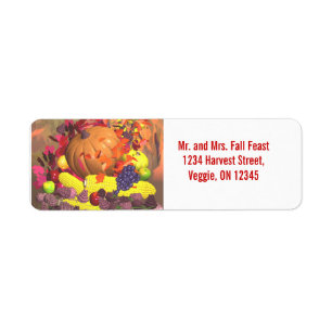 Fall Thanksgiving Harvest Return Address Label
