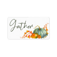 Fall Thanksgiving Orange Pumpkins Leaf Envelope