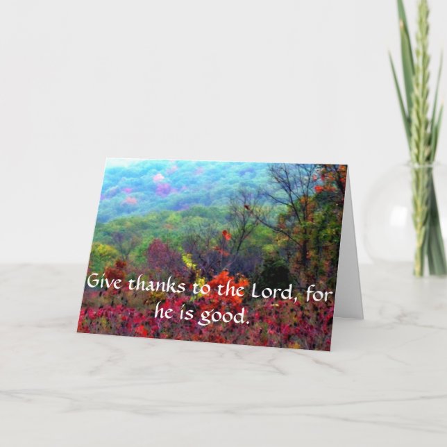 Fall Thanksgiving Photograph Holiday Card (Front)