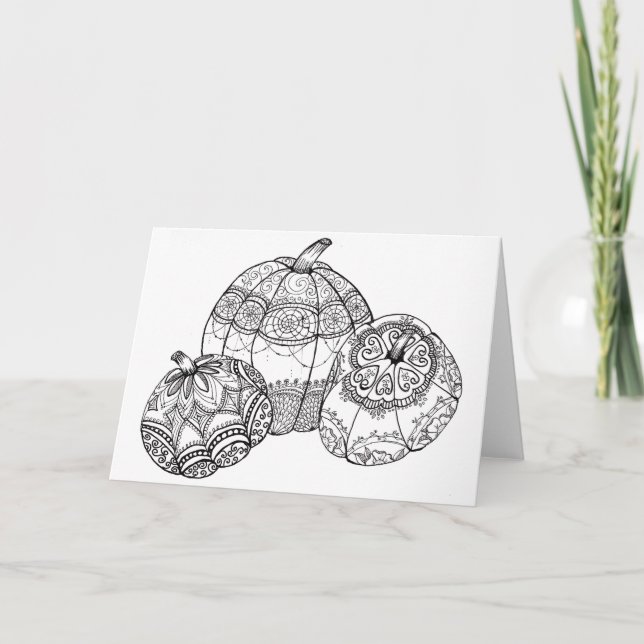Fall Thanksgiving Pumpkin Card (Front)