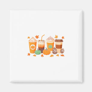 Fall Thanksgiving Pumpkin Spice Coffee Latte Autum Magnet