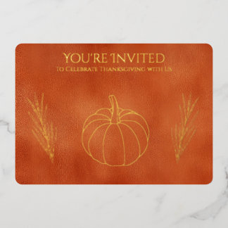 Fall Thanksgiving Pumpkin Wheat Leather Print