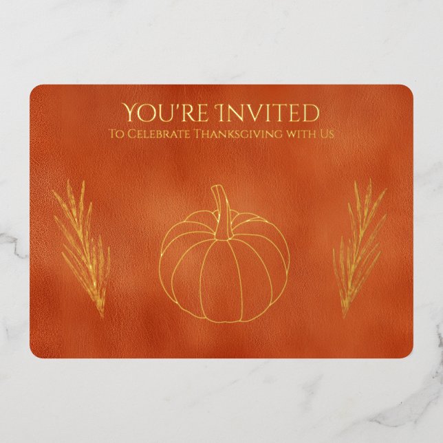 Fall Thanksgiving Pumpkin Wheat Leather Print  (Front)