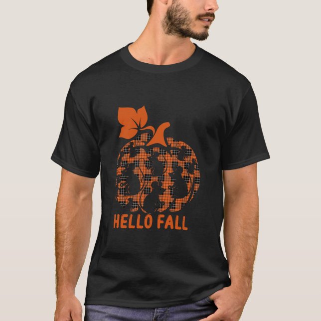Fall Thanksgiving Rats Cute Pumpkin Shape Lover Ki T-Shirt (Front)