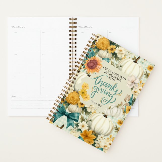 Fall Thanksgiving Themed Inspirational  Planner (Display)