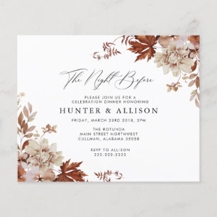 Fall The Night Before   Invitation Flyer