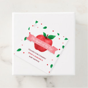 Fall theme apple of my eye baby shower favour tags