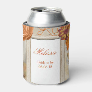 Fall theme bridal shower can cooler