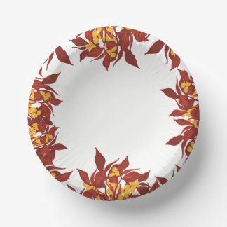 Fall themed paper bowls plate