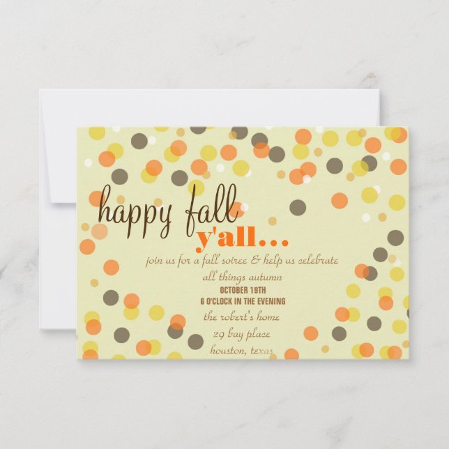 Fall Themed Party Invitation (Front)