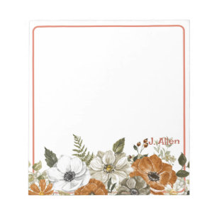 Fall Themed Personalised  Notepad