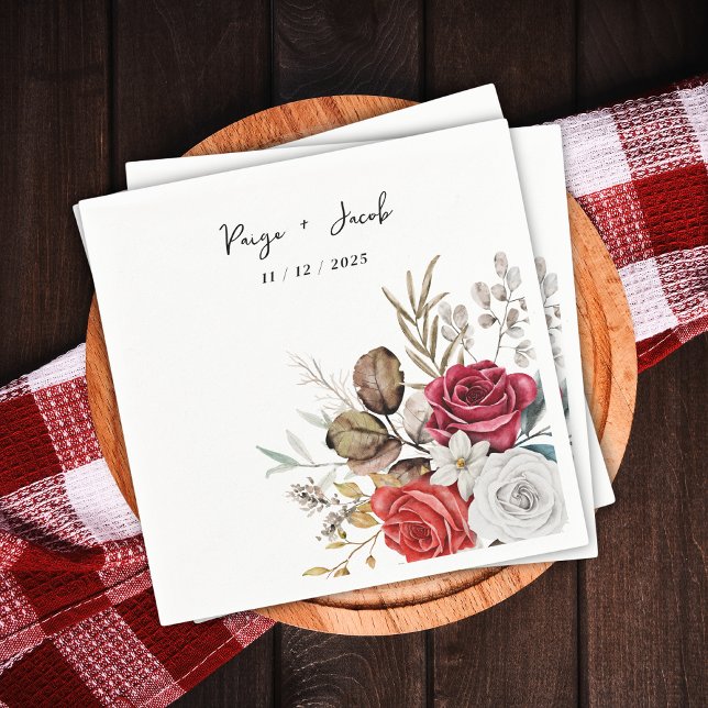 Fall Themed Reception Autumn Wedding Napkin (Creator Uploaded)