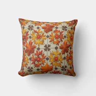 Fall themed throw pillow