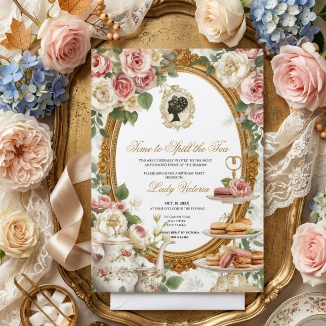 Fall Time to Spill the Tea Bridal Shower Invitation (Creator Uploaded)