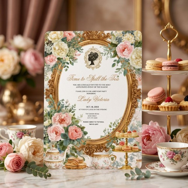 Fall Time to Spill the Tea Bridal Shower Invitation (Creator Uploaded)