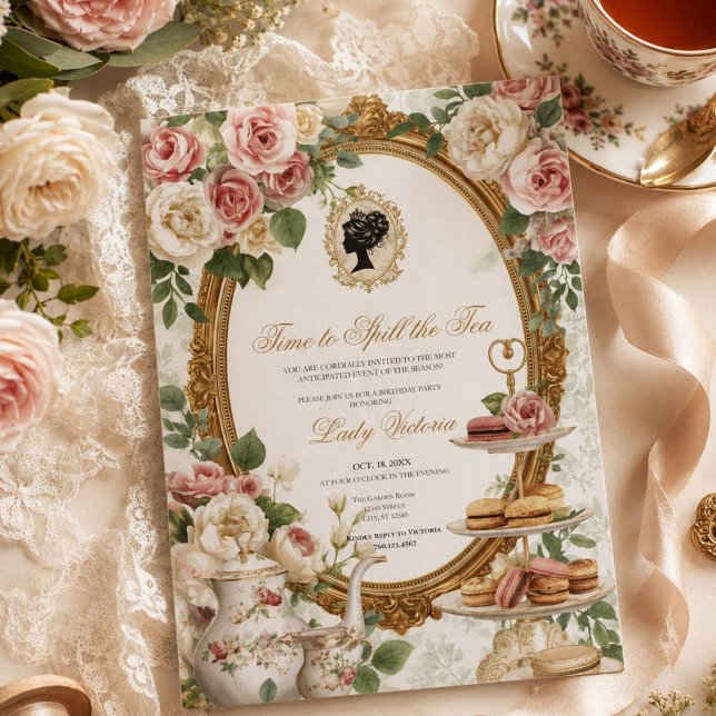 Fall Time to Spill the Tea Bridal Shower Invitation (Creator Uploaded)