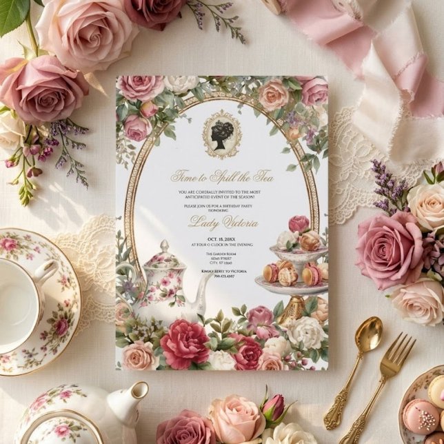 Fall Time to Spill the Tea Bridal Shower Invitation (Creator Uploaded)