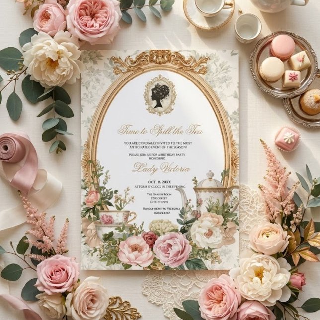 Fall Time to Spill the Tea Bridal Shower Invitation (Creator Uploaded)
