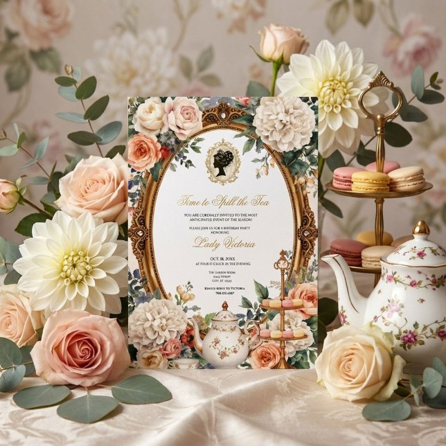 Fall Time to Spill the Tea Bridal Shower Invitation (Creator Uploaded)