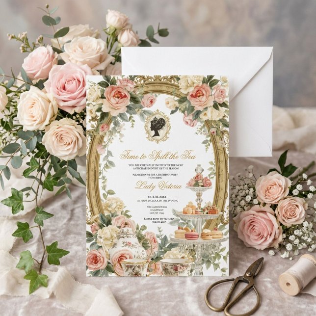 Fall Time to Spill the Tea Bridal Shower Invitation (Creator Uploaded)