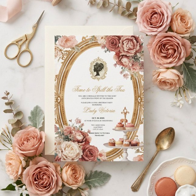 Fall Time to Spill the Tea Bridal Shower Invitation (Creator Uploaded)